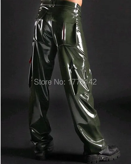 Latex Trousers S Men's Army Jeans Latex Trousers Men Arm Jeans Plus Size Hot Sale (Without Belt)