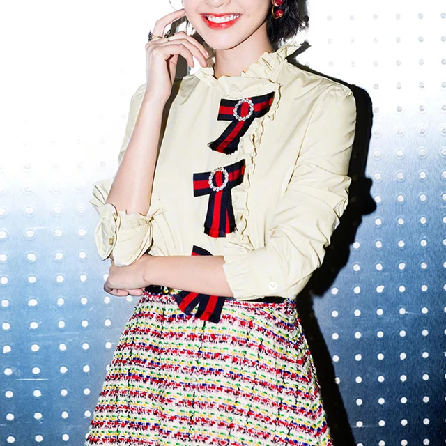 Cheap Wholesale & Retail 2018 New Long-sleeved Chiffon Shirt + Fashion Skirt Ladies Two-piece Suit Free Shipping Cheap Wholesale & Retail 2018 New Long-sleeved Chiffon Shirt + Fashion Skirt Ladies Two-piece Suit Free Shipping