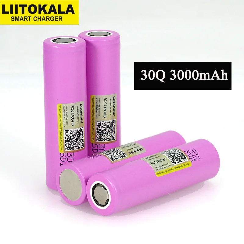 

Liitokala 3.7V 18650 Original INR18650 30Q 3000mAh Li-Ion Rechargeable battery for Electronic tools Batteries