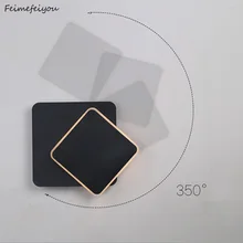 Светодиодный настенный светильник с поворотом на 360 градусов, настенный светильник с круглой вилкой для лестницы, гостиной, спальни, настенный светильник, вращающийся светильник ing Светодиодный настенный светильник с поворотом на 360 градусов, настенный светильник с круглой вилкой для лестницы, гостиной, спальни, настенный светильник, вращающийся светильник ing