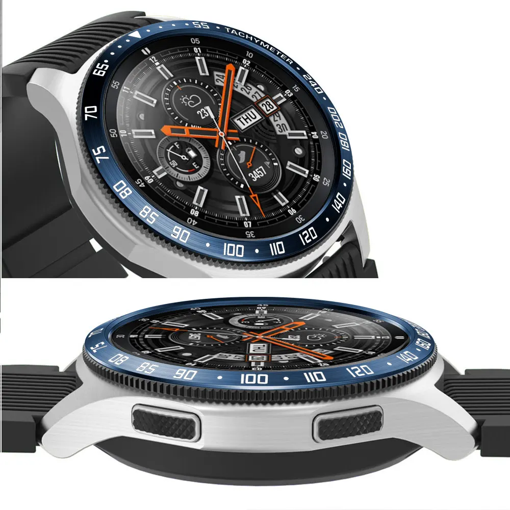 Часы с циферблатом кольцо для samsung gear S3 Frontier/galaxy Watch 46 мм чехол для укладки клеющаяся крышка против царапин защитное кольцо