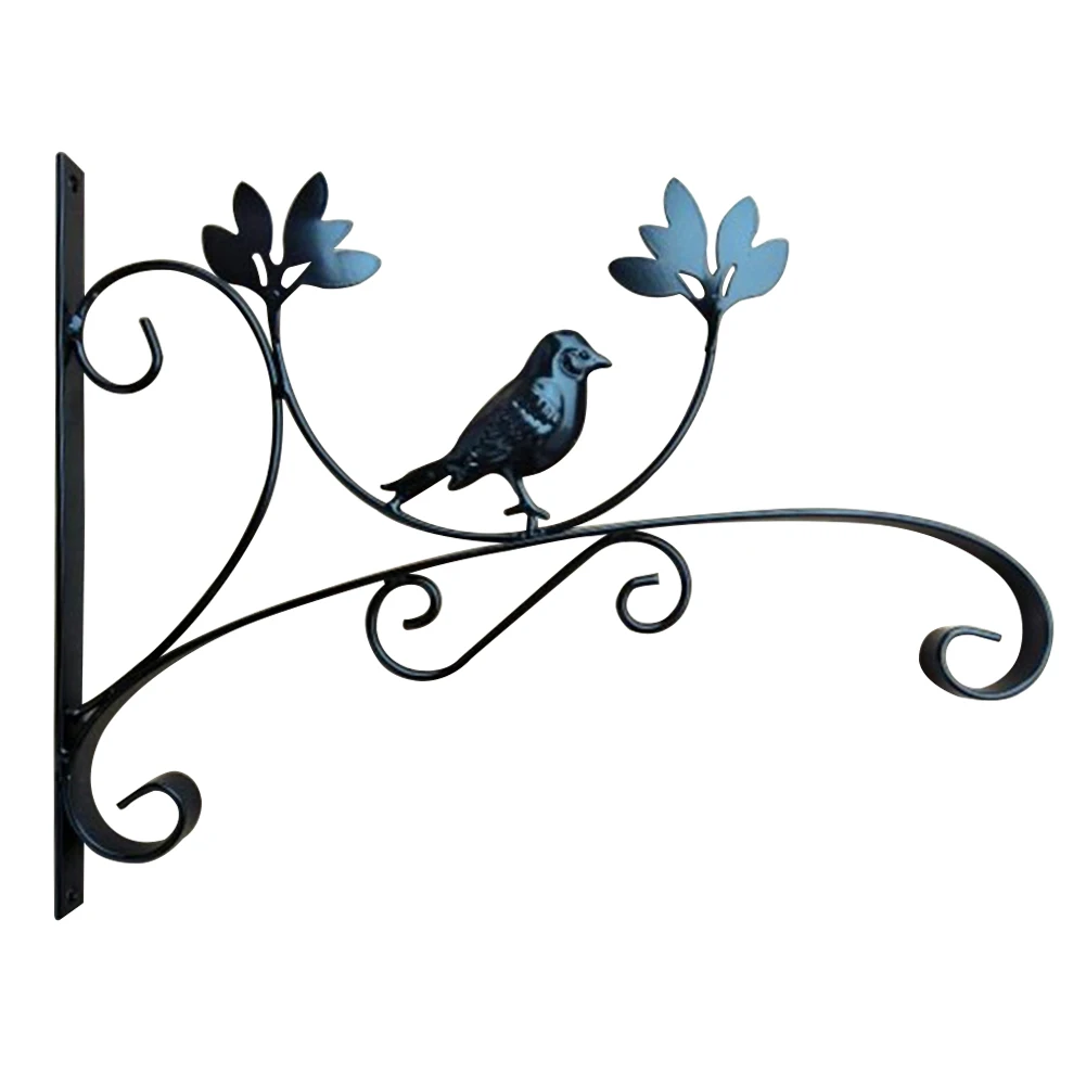 

Plants Decor Landscaping Flower Pot Holder Bracket Hanging Basket Garden Wall Mounted Stand Iron Bathroom Classic Animal Shape