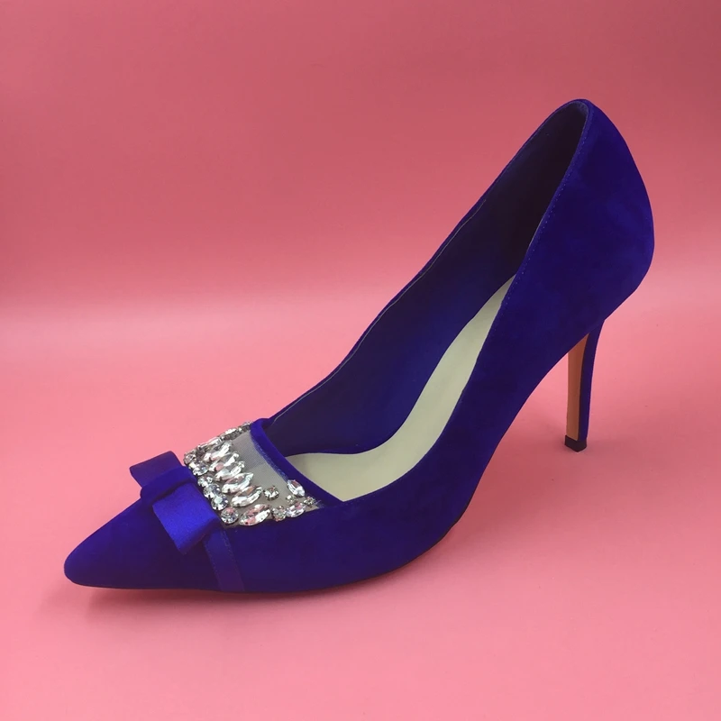 royal blue pointed toe heels