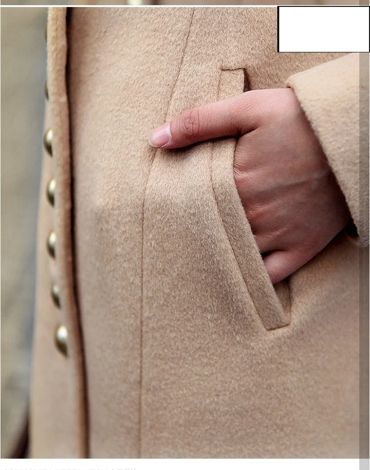 Модное шерстяное пальто, Женское зимнее длинное пальто, высокое качество, новинка, Европейский стиль, темперамент, Женские базовые пальто, гарантия качества, K2264