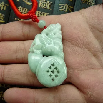 

Pure manual sculpture god beast pixou pendant tie-in red rope necklace charm men style