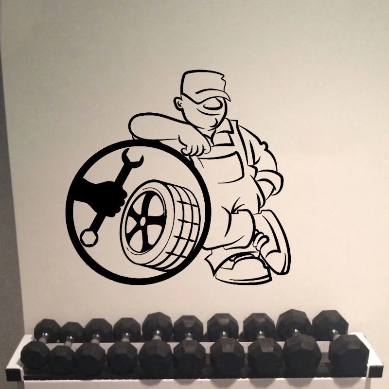 Buy Vinyl Wall Decal Tire Service Repair Car Garage