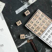 XINAHER 30 шт./компл. винтажный календарь запись штамп DIY деревянные резиновые штампы для stationery канцелярские принадлежности Скрапбукинг Стандартный штамп