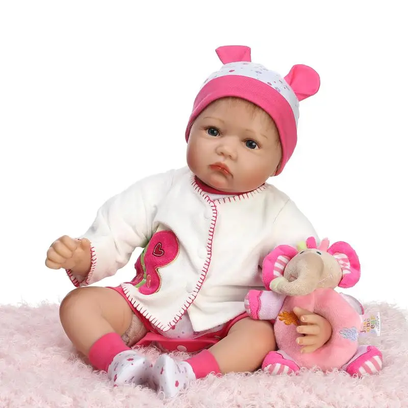 

Fashion children reborn babies toys 22 inch magnetic mouth silicone vinyl reborn dolls girls toys bonecas brinquedos