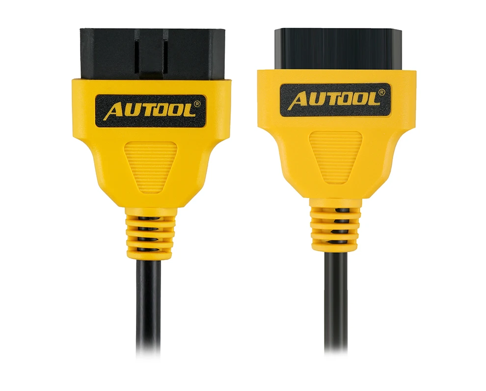 automobile exhaust gas analyzer AUTOOL OBD2 16Pin Extension Cable 1.5m Car OBD Connect Extend Adapter Wire ELM327 OBD II OBD2 Extension Connector Cord best automotive engine analyzer