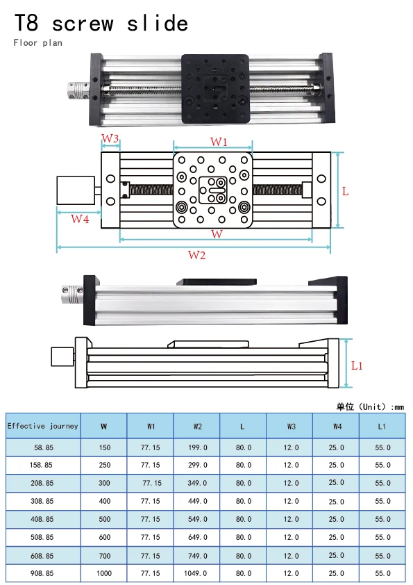 3d принтер Openbuilds Z-axis винт T8 Z Axis Diy c-луч CNC раздвижной стол 550 мм до 900 мм линейный привод комплект