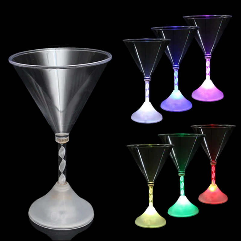 LED Flashing Wine Glass Colorful Light Champagne Cup For Party Barin