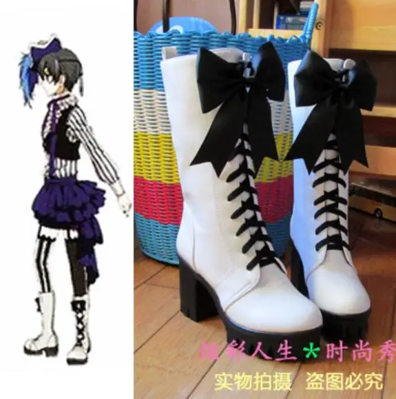 Anime Black Butler Kuroshitsuji 2 Ciel Phantomhive Cosplay Shoes Boots