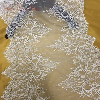 

40CM wide chantilly french lace border lace trimming 6 Meters/lot=2pcs free shipping latest eyelash lace trim lace fabrics