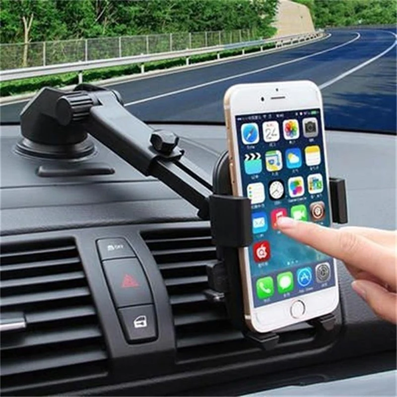 

Luxury Cell Phone Holder for Car Windshield Mount 360 Degree for IPhone 7 8 X XS PLUS Phone Mount Car Accessories De Celular