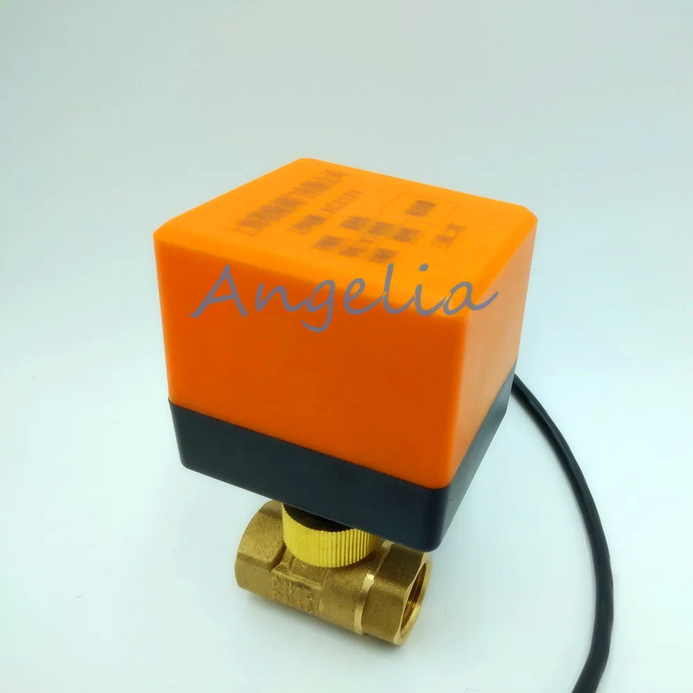 DC12V/24 V DN50 G2 &quotBSPP Латунь 2-ходовой моторизованный шаровой клапан электрический