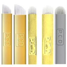 Жесткий 12/14/12u/14u/18u/19u бровей татоедлы руководство по микроблокам постоянный Макияж косметическое лезвие Одноразовые стерилизованные