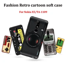 Для Nokia X5 чехол Флип кожаный мягкий чехол для NokiaX5 кейс чехол для телефона в стиле ретро кожи для Nokia X 5/TA-1109 fundas capas