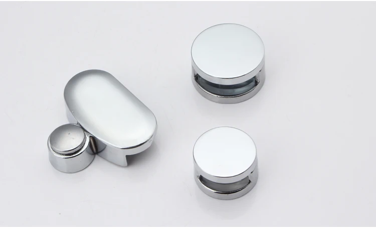 4 шт./лот, круглые, овальные, зеркальные стеклянные зажимы, цинковые полки из сплава, угловые кронштейны, зажимы для фиксации ногтей, зеркальный зажим для 3-6 мм