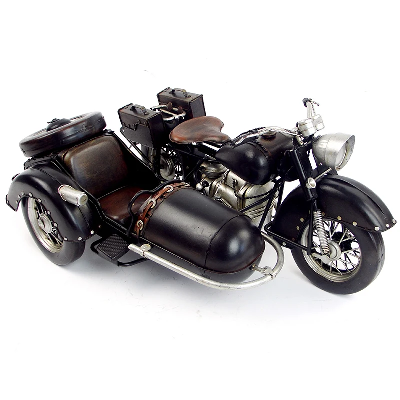 1:12 Масштаб крутая винтажная модель автомобиля 1938 мировая война II мотоцикл