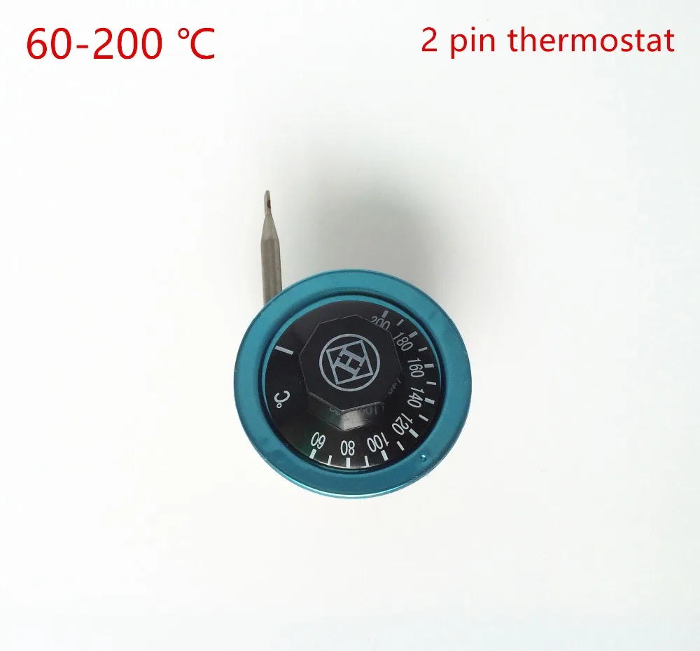 

60-200 degrees Celsius adjustable temperature,2-pin thermostat 220V,tempering switch,temperature controller,thermal protector