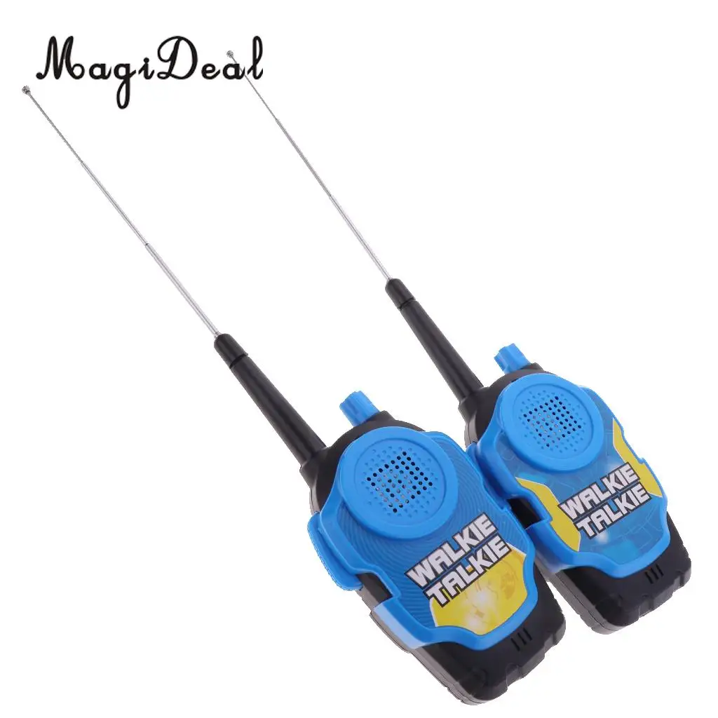 2Pcs Electronic Walkie Talkie Toy Portable Two-Way Radio Interphone Pretend Play Phone Game Outdoor Communication Toys Kids Gift