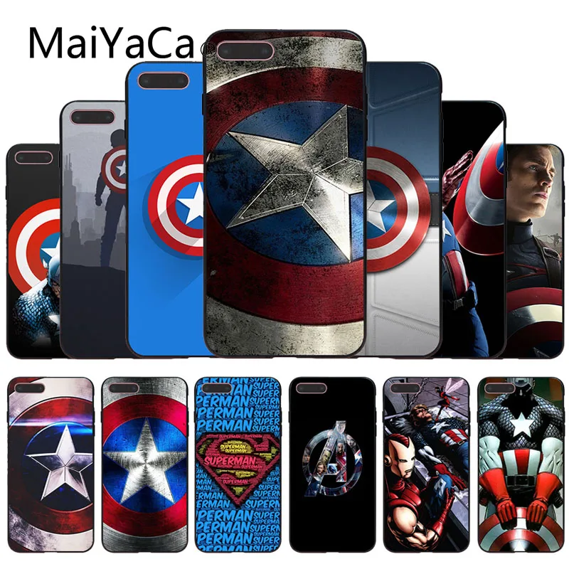 

MaiYaCa Capitan America Soft Back Phone Case cover Shell For iphone 6 6s 6plus 6S plus 7 7plus 8 8plus 5 5s 5C Case cover