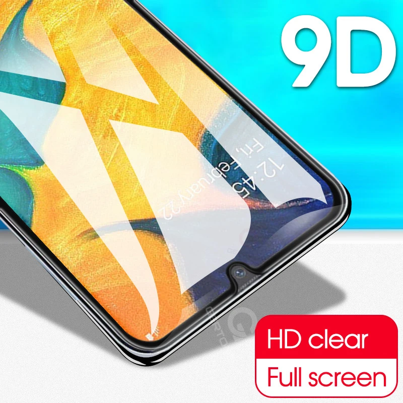 Изогнутое закаленное стекло 9D для Samsung Galaxy A30 A50 A10 Защита экрана A51 M20 M30 M40 A40 A60 A70 A80