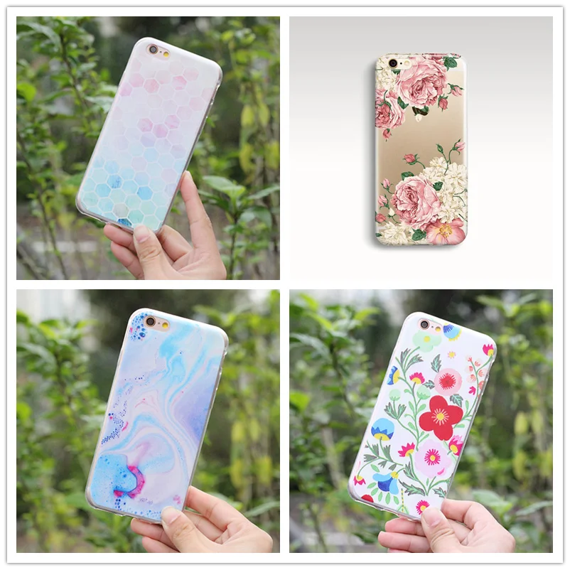 2018 Красочные цветы дерево решетка краска телефон для Iphone X 5 5S 6 6s 7 Plus 8 Винтаж