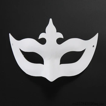 

100pcs DIY Venetian Mask White Paper Hand Painted Face Masks for Men Women Kids Carnival Gift Crown Princess Eyewear