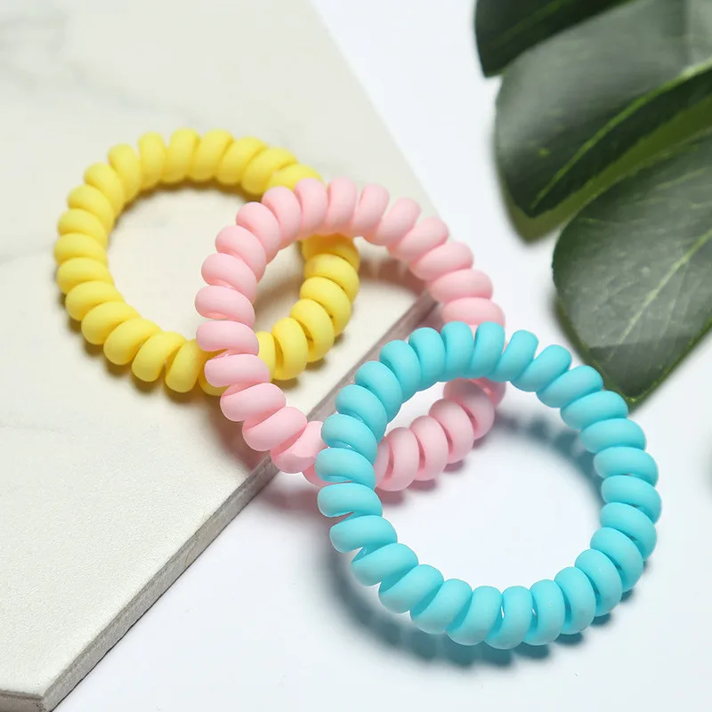 5 قطعة/الوحدة الهاتف خط Hairbands ماتي الحلوى الألوان عقال مرونة الشعر العصابات النساء فتاة حلقة Scrunchy إكسسوارات الشعر