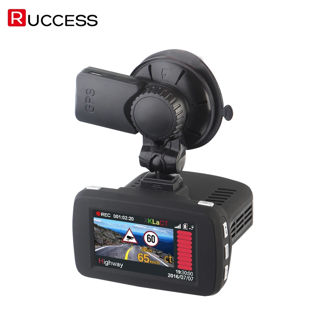 3 In 1 Ambarella A7LA50 GPS Car font b Camera b font DVR DVRS Anti Radar