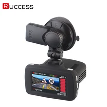 3 En 1 GPS Cámara Del Coche DVR DVR de Ambarella A7LA50 Anti Radares Radar Detector Coche Dash Cam Video Recorder 1296 p HD 1080 p Strelka
