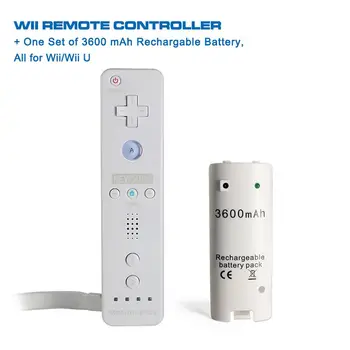 

Game Accessories with 2 in 1 Kits For Built in Motion Plus Inside Remote Controller + Rechargeable Battery For Wii / Wii U