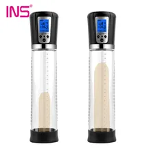 Penis Pump USB Rechargeable LED Automatic Penis Enlarger Enhancement Electric Extender Penis Vibrator Enlargement Masturbator