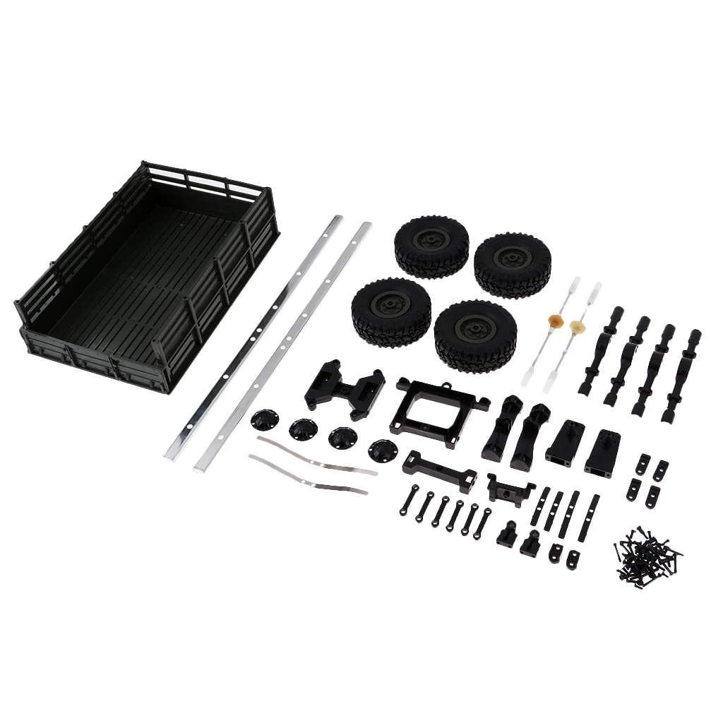 Upgrade Trailer Military RC Car DIY Parts Set for WPL B1 B14 B16 B24 1/16 4WD Buggy Monster Truck Assemble Crawler