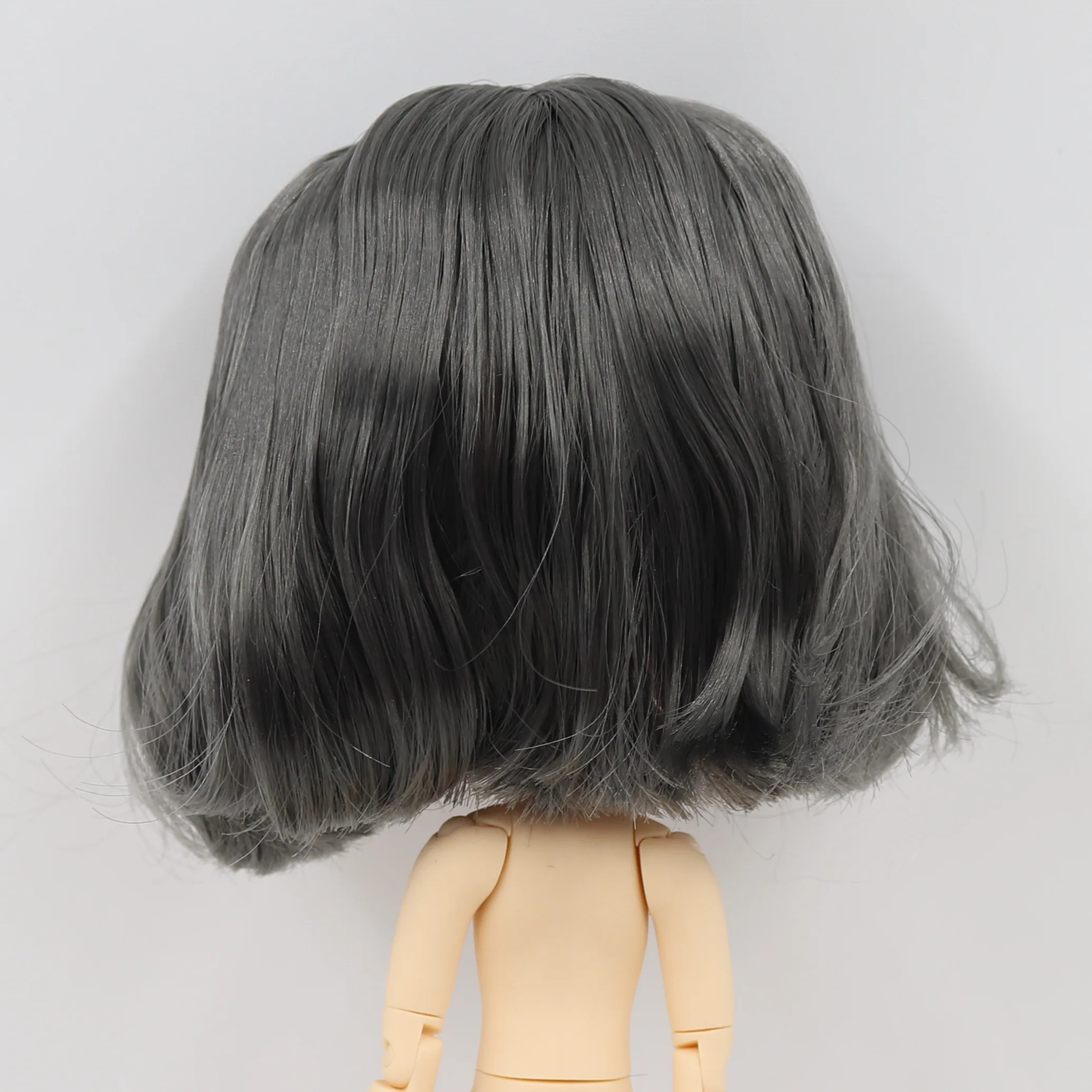 Middie Blythe Doll Hair Premium Black Wig With Scalp Dome 1