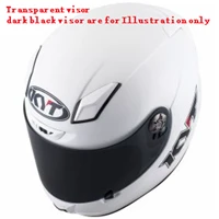 KYT полный шлем мотоциклетный шлем DOT или ECE сертификат прозрачный vison KR-1 - Цвет: Plain White