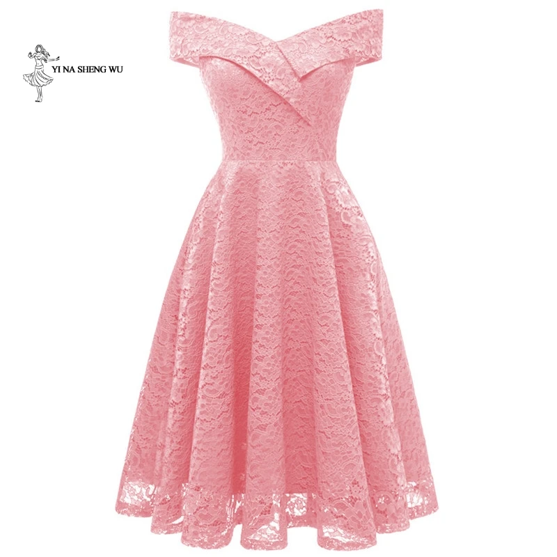 Для женщин Горячая распродажа! высокого качества кружевное платье для принцессы цельное платье в пол с коротким вечерние платье, вечерний наряд клуба Бальные платья - Цвет: Pink