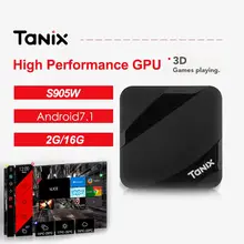 Tanix TX3 Max Smart TV Box Android 7.1 Set-top Box HDMI 2.0 H.265 4K Media Player Amlogic S905W 2GB 16GB PK x96 mini