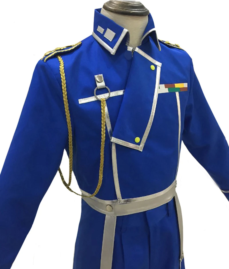 Полностью металлический алхимик Рой Мустанг косплей костюм военная форма костюм