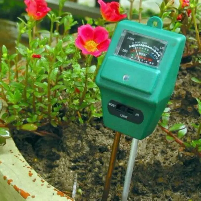 

3 in 1 Soil Ph Meter Soil Water Moisture Light Analized Test Meter Detector Garden Plant Flower New