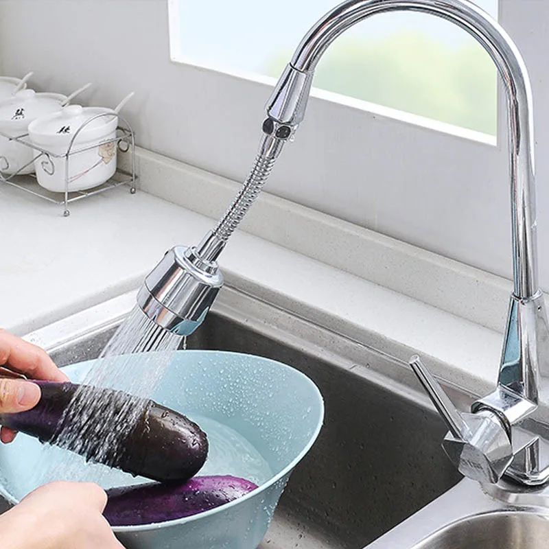 Kitchen Sink Accessory Shower Head 360 Degree Rotate Lengthening Tap Water Anti-splash Stainless Steel Faucet Extension Bubbler Kitchen Sink Accessory Shower Head 360 Degree Rotate Lengthening Tap Water Anti-splash Stainless Steel Faucet Extension Bubbler