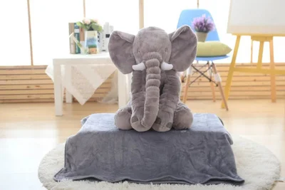 Маленький размер 40 см 5 цветов слон мягкая плюшевая игрушка мягкая игрушка Anminal Appease подушка для детского сна - Цвет: Серый