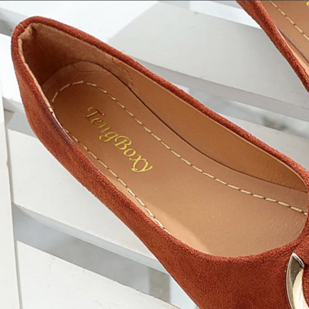 Zapatos de mujer женская модная повседневная обувь с острым носком для работы на плоской