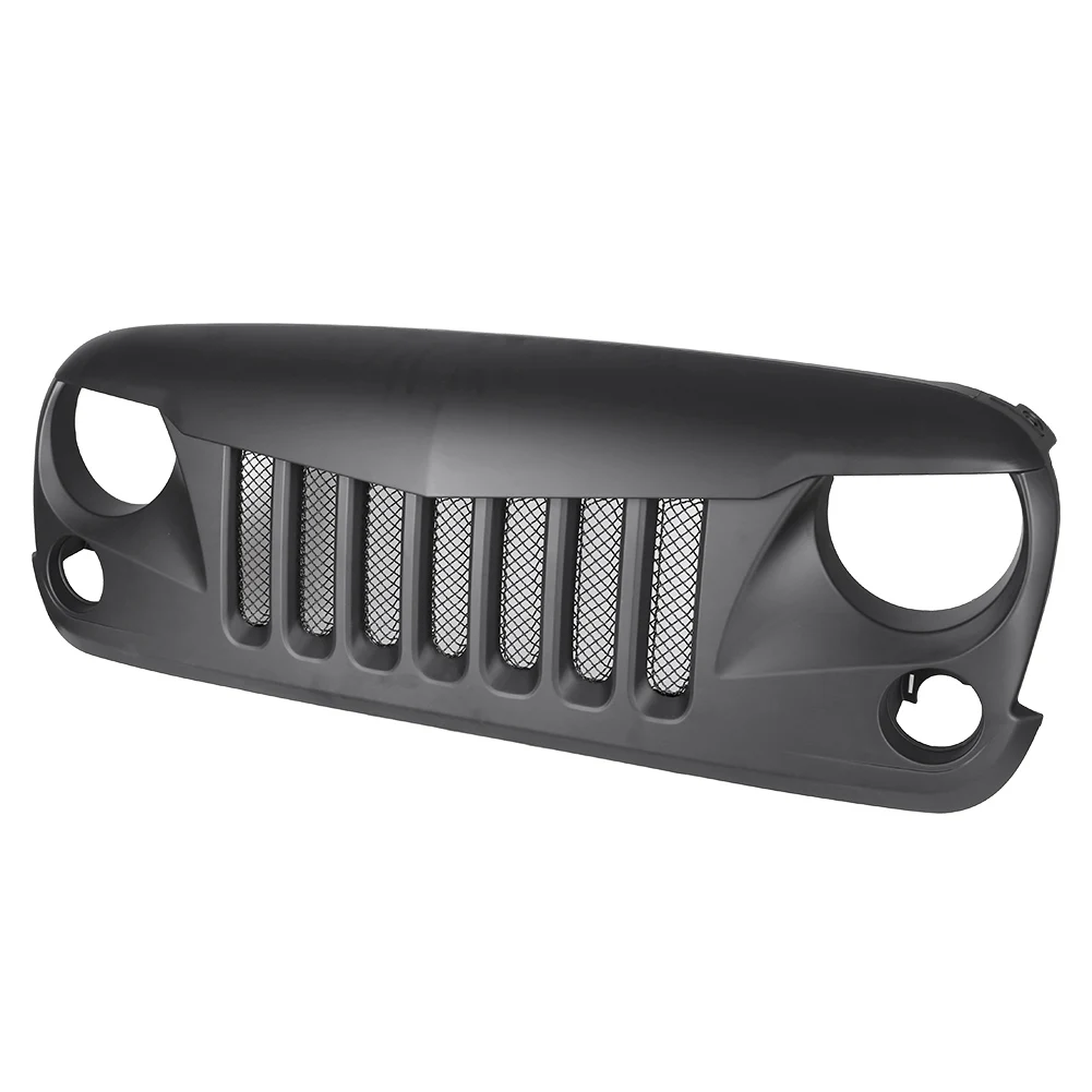 Front Rugged Eagle Eye Grill Insect Proof Mesh Grille For Jeep Wrangler JK 2007-2017