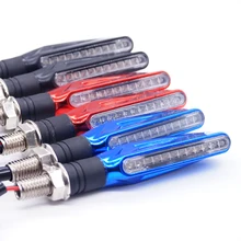 4 шт./лот 12 В Универсальный мотоциклов поворотов светло-желтого цвета 12 LED SMD Индикатор шоры вспышки велосипед лампы черный