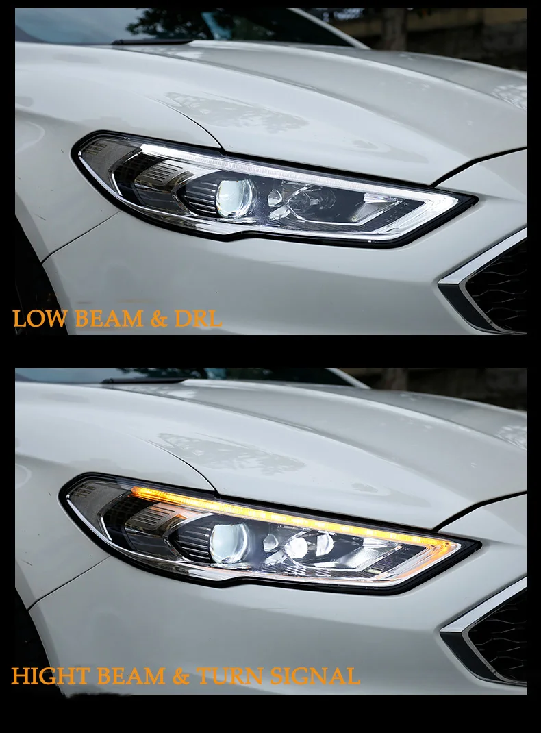 D-YL Автомобиль Стайлинг фара для Ford Mondeo фары fusion светодиодный фары DRL Hid биксеноновые фары объектив