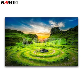 

Full Square Diamond embroidery Cross stitch scenery Full round Diamond mosaic natural landscape 3D Diamond painting mountain