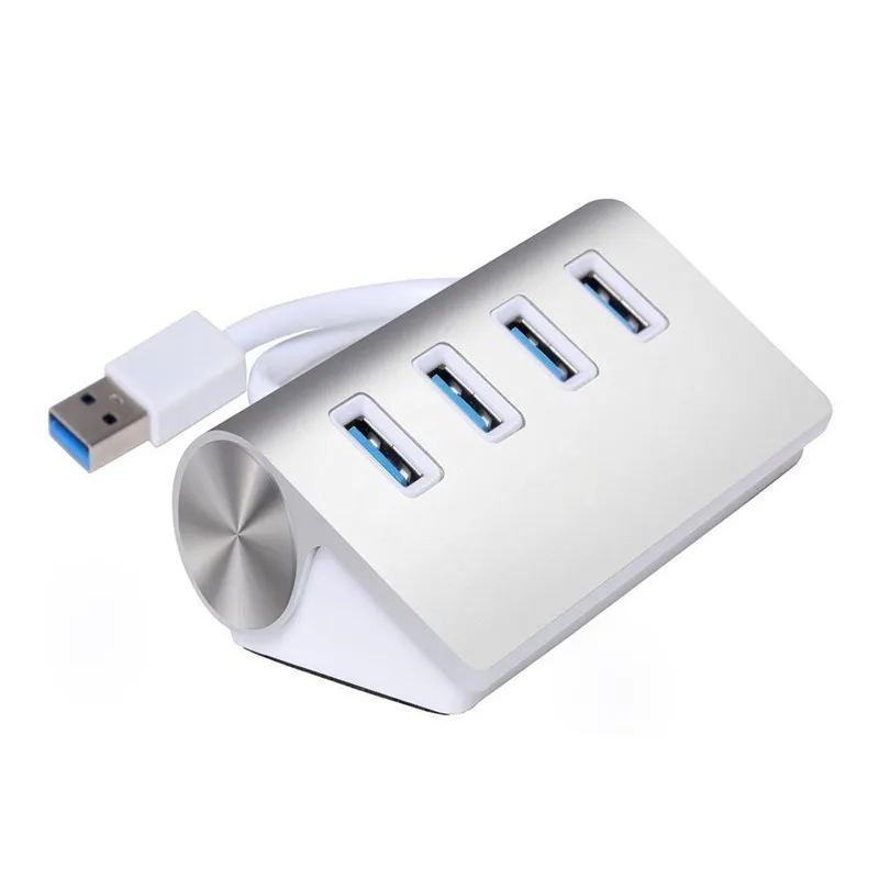 BinFul высокое Скорость 4 Порты USB 2,0 & 3,0 хаб Портативный Алюминий Hub USB разветвитель для портативных ПК (без внешний Питание)