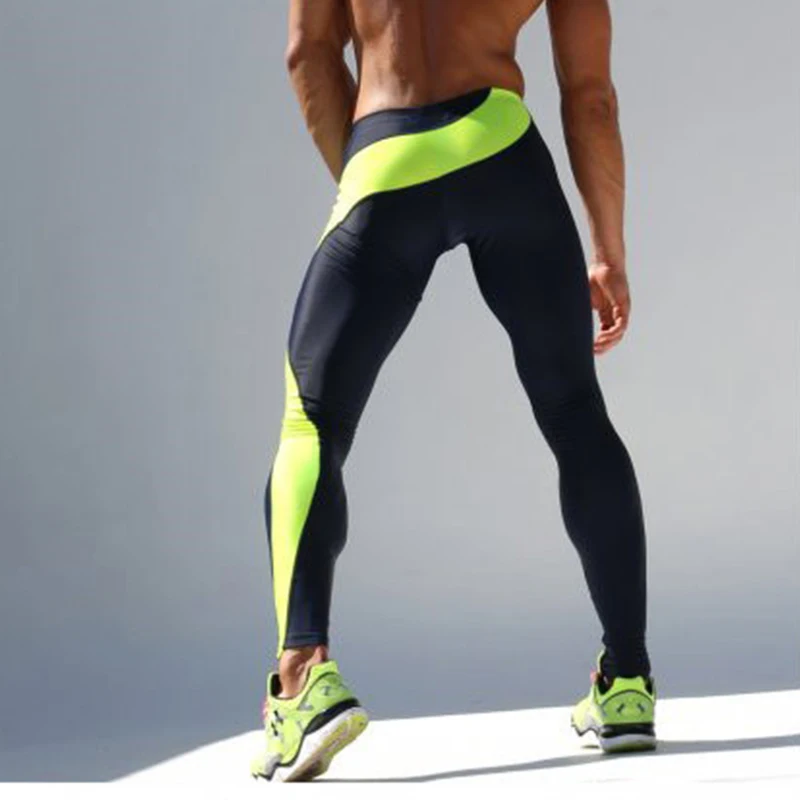 Running Tights Men Quick Dry Fitness Leggings Gym Sport Long Pants